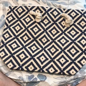 Summer & Rose Navy Diamond Tote Bag